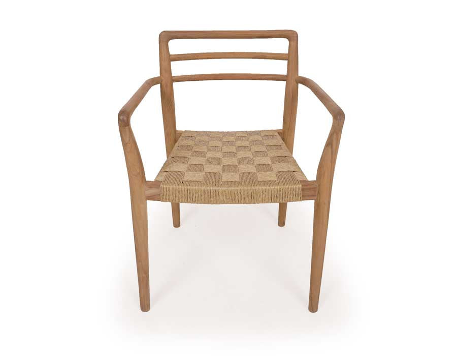 Scandi Dining Chair – Polyrattan w/ Armrest