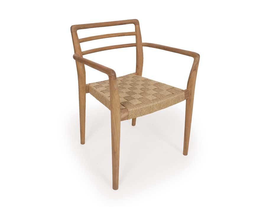 Scandi Dining Chair – Polyrattan w/ Armrest
