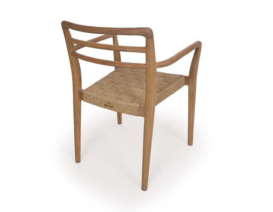Scandi Dining Chair – Polyrattan w/ Armrest