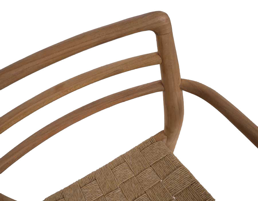 Scandi Dining Chair – Polyrattan w/ Armrest