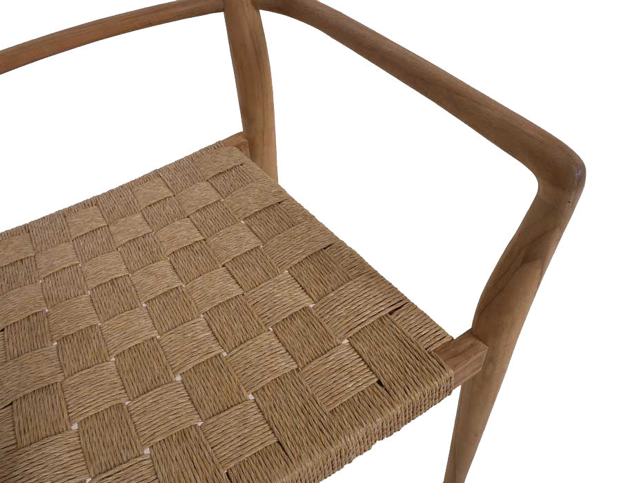 Scandi Dining Chair – Polyrattan w/ Armrest
