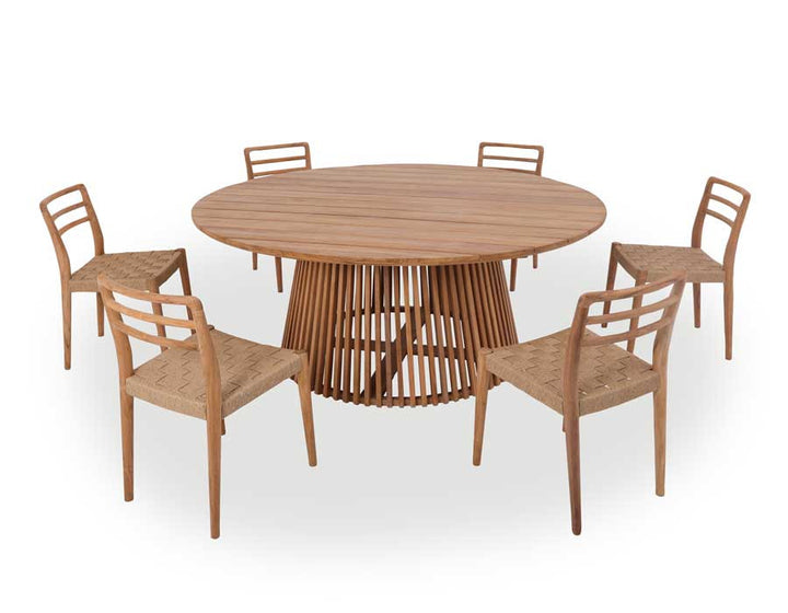 Luna Garden Furniture Set CORE TEAK – 180 cm w/ Duri Chairs w/o Armrests