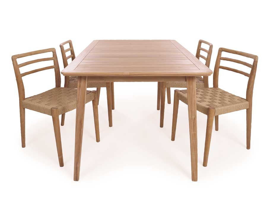 Murcia Garden Furniture Set CORE TEAK – w/ Duri Chairs w/o Armrests