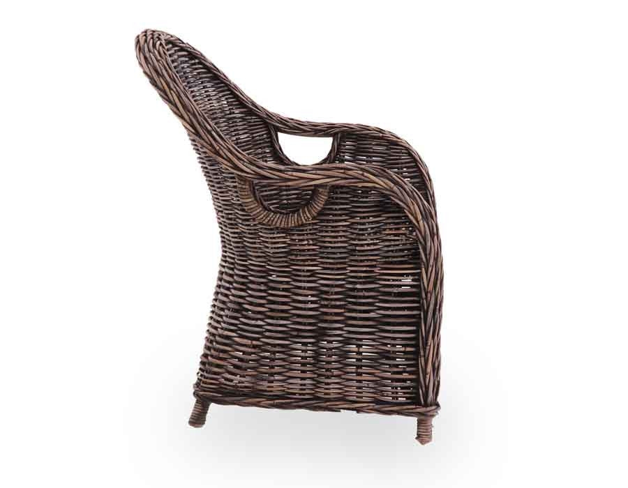 Mallorca Chair BLACK WASHED – incl. cushion