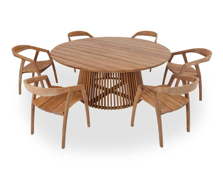 Luna Garden Furniture Set CORE TEAK – 180 cm w/ Verona Chairs