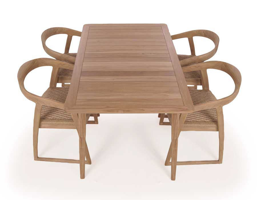 Murcia Garden Furniture Set CORE TEAK – 90x150 cm w/ Venice Chairs