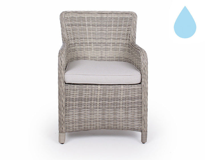 Rio Dining Chair LIGHT GREY – incl. water-resistant cushion
