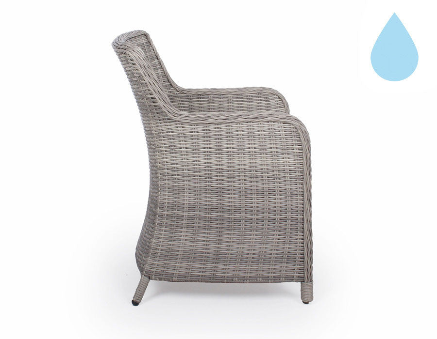 Rio Dining Chair LIGHT GREY – incl. water-resistant cushion