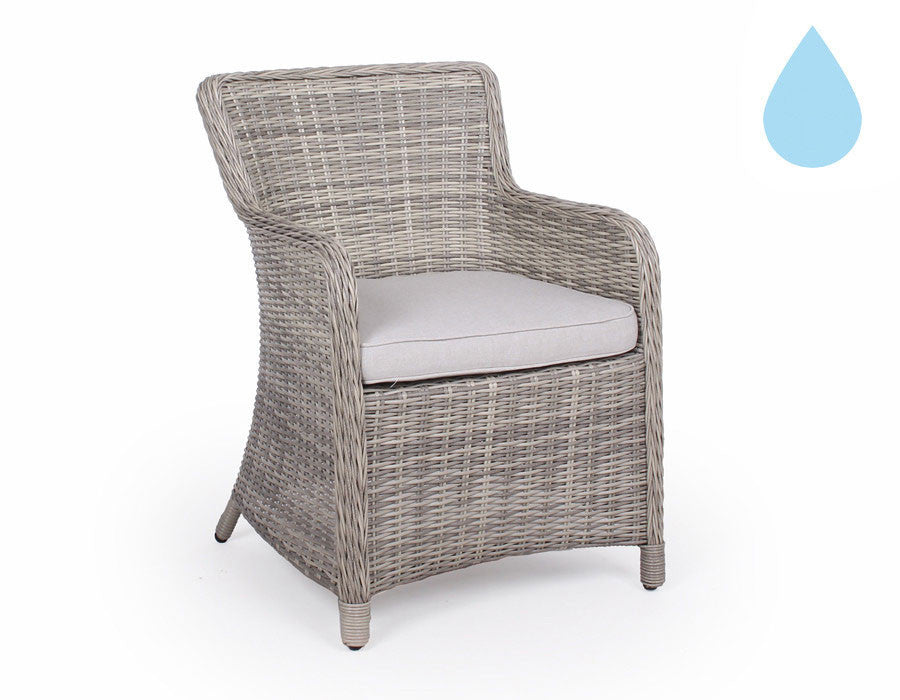 Rio Dining Chair LIGHT GREY – incl. water-resistant cushion