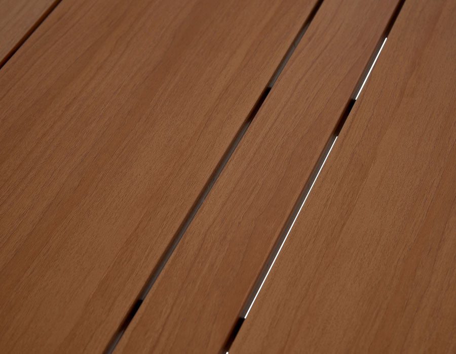 Noah Garden Table – 90x199 cm - BLACK/Teak Look