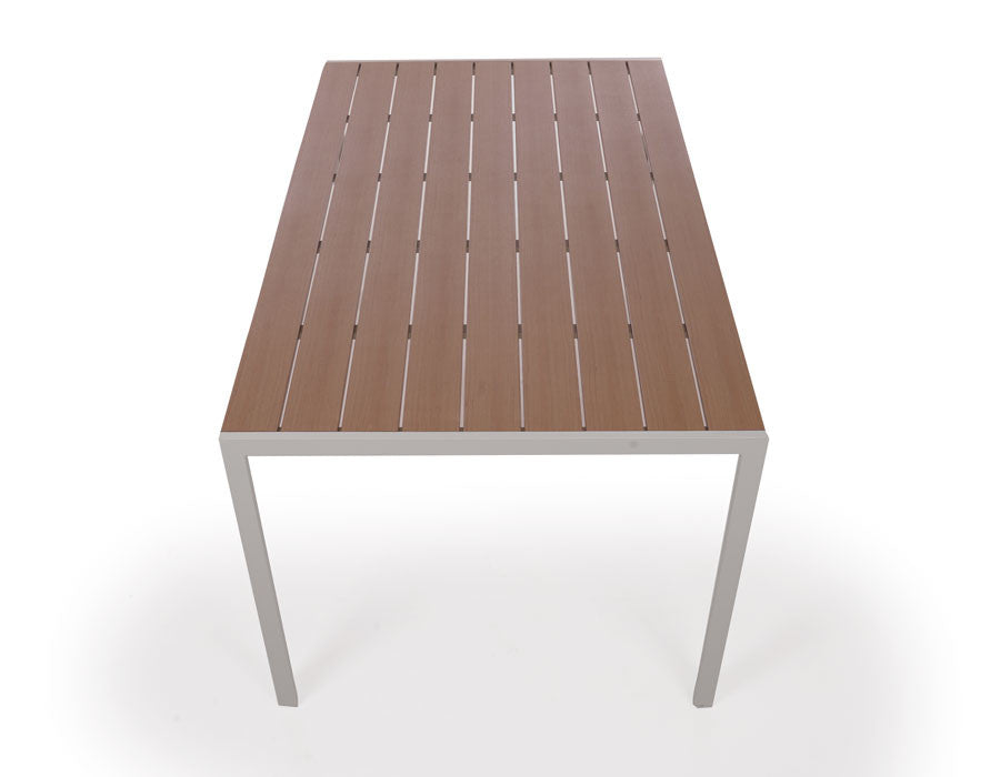 Nori Garden Table – 90x150 cm - GREY-WHITE/Wood-Look