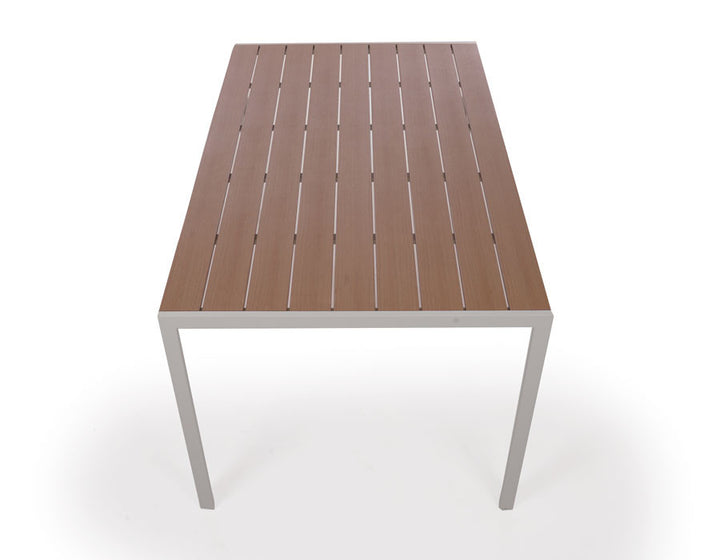 Nori Garden Table – 90x150 cm - GREY-WHITE/Wood-Look