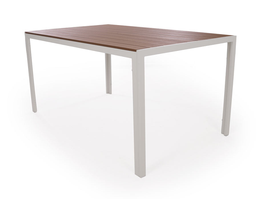 Nori Garden Table – 90x150 cm - GREY-WHITE/Wood-Look