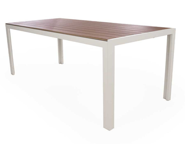 Nori Garden Table – 90x205 cm - GREY-WHITE/Wood-Look