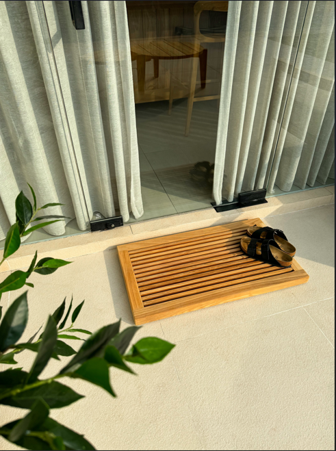 Shower Mat w/ Frame CORE TEAK – 80x45 cm