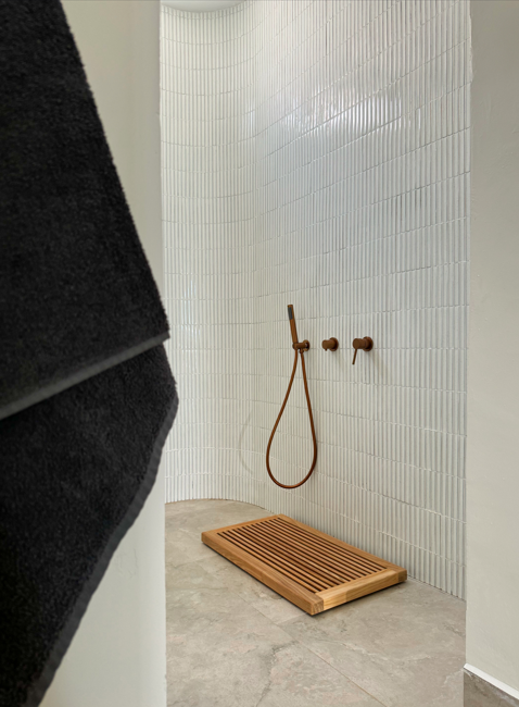 Shower Mat w/ Frame CORE TEAK – 80x45 cm
