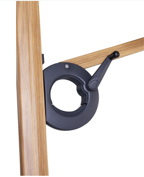 Helle Hanging Parasol SAND – 3x4 m - Wooden Look
