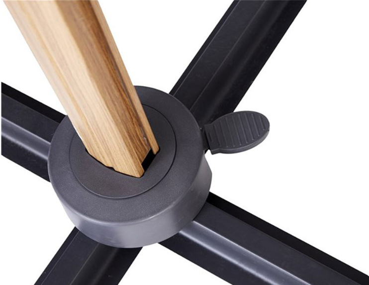 Helle Hanging Parasol SAND – 3x4 m - Wooden Look