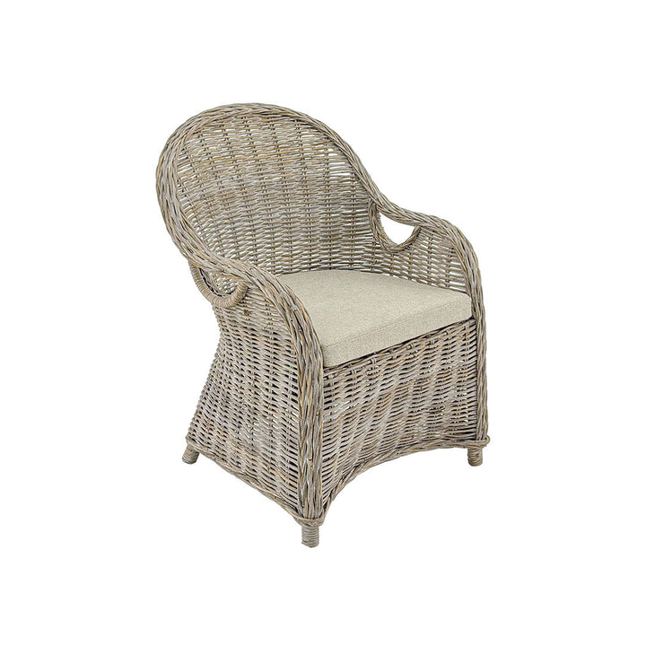 Mallorca Chair WHITE WASHED – incl. cushion