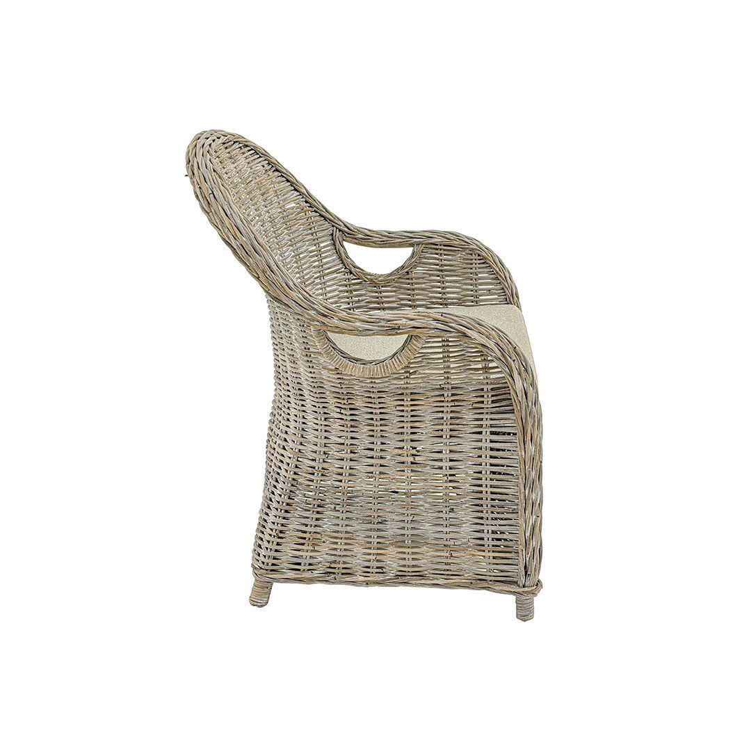 Mallorca Chair WHITE WASHED – incl. cushion