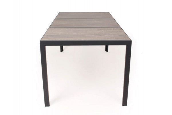 Mijas Garden Table – 90x195 cm w/ 3 Ceramic Plates GREY