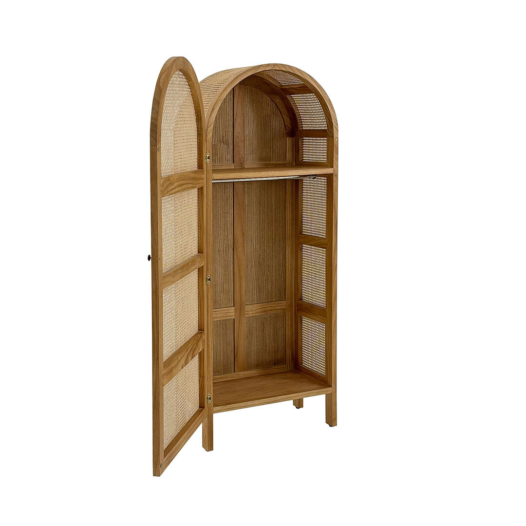 Batu Wardrobe – 1 Door w/ Rattan