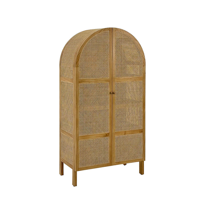 Batu Wardrobe – Double Doors w/ Rattan