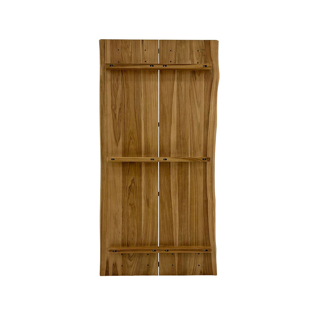 Dining Table Top – 160x80 cm Natural Edges Massive Wood (2 Planks, Live Edges)