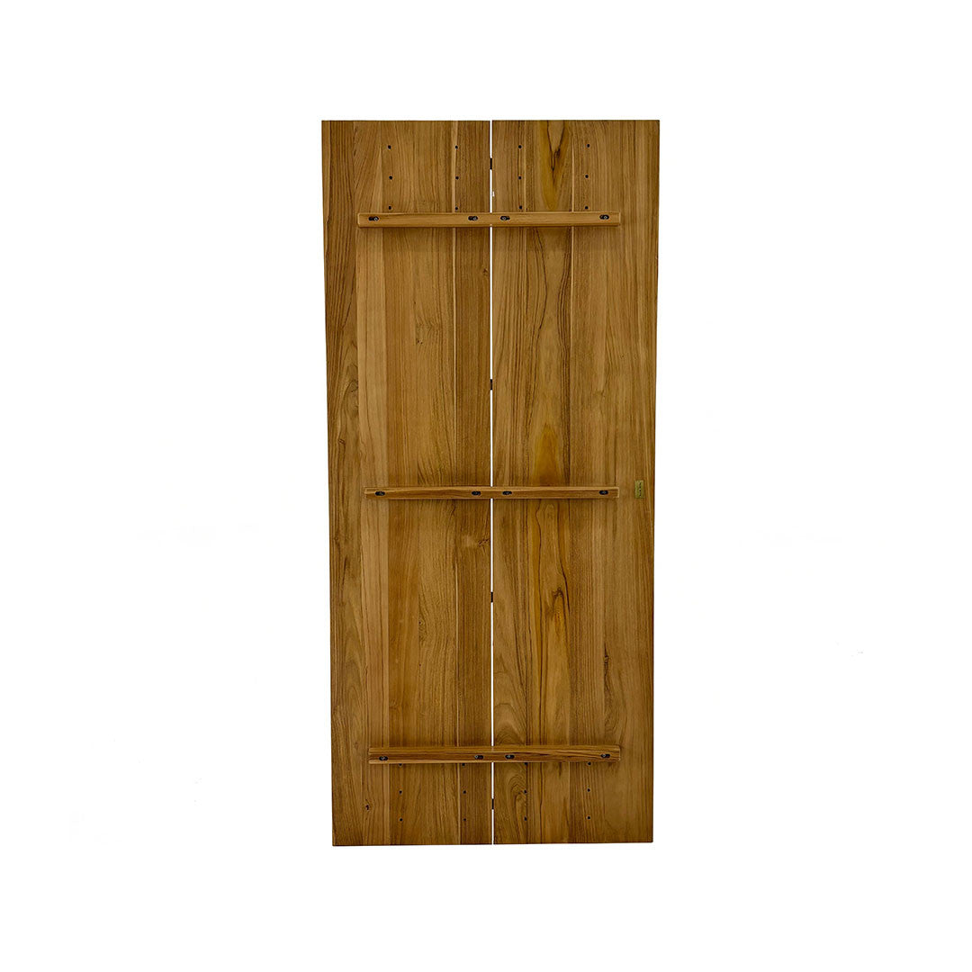 Dining Table Top – 200x90 cm Straight Edges Massive Wood (2 Planks with Gap in the Middle)
