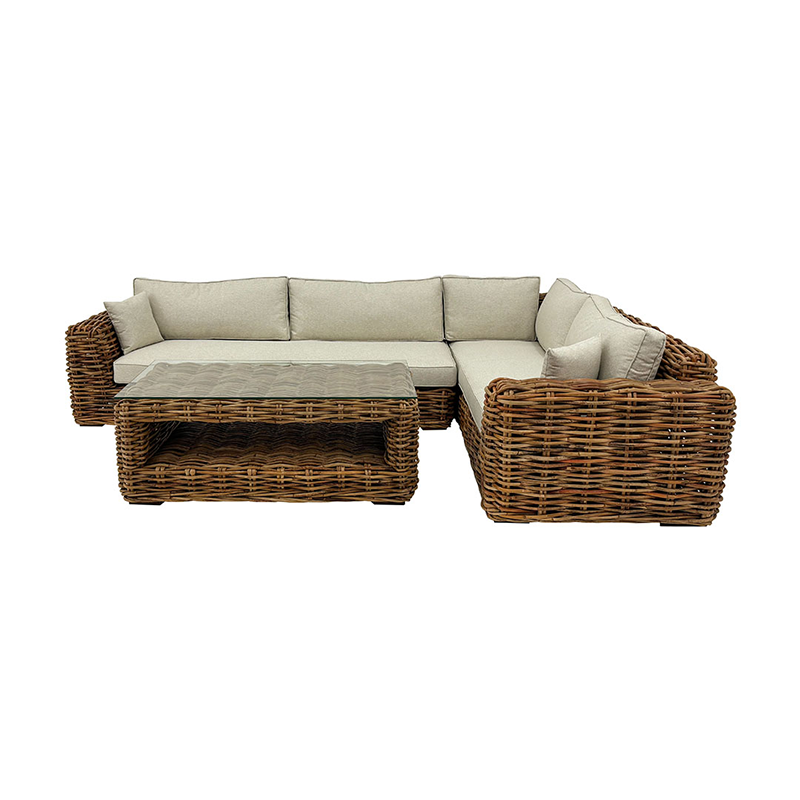 Nuru Lounge Sofa Set – LEFT Corner Rattan