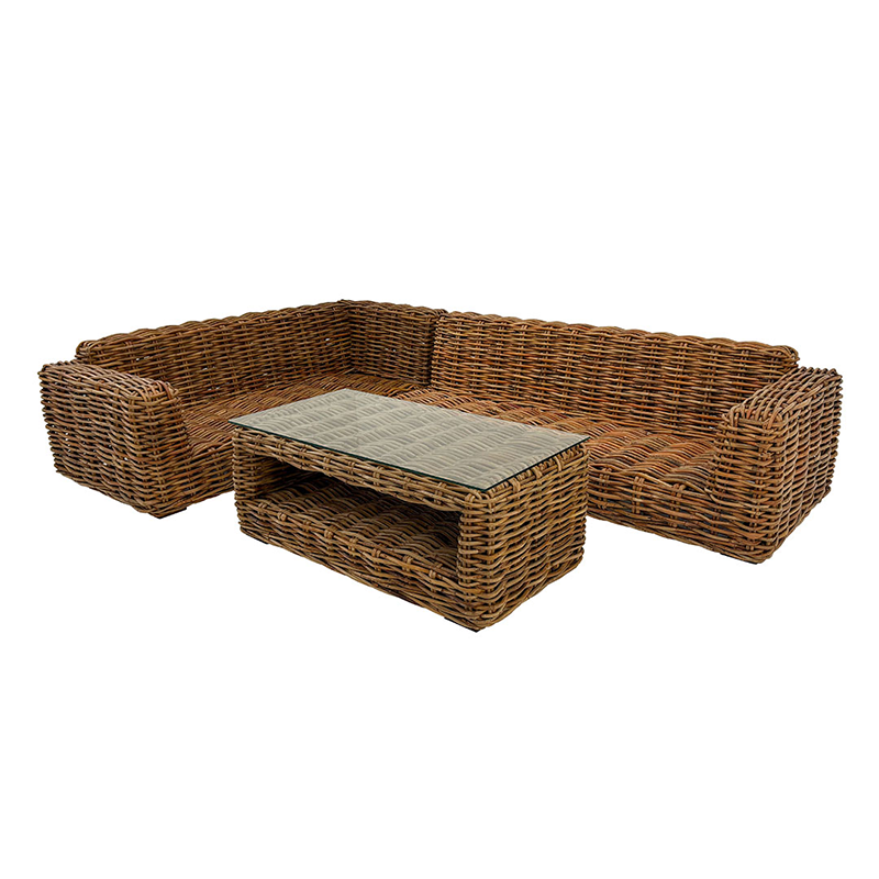 Nuru Lounge Sofa Set – RIGHT Corner Rattan