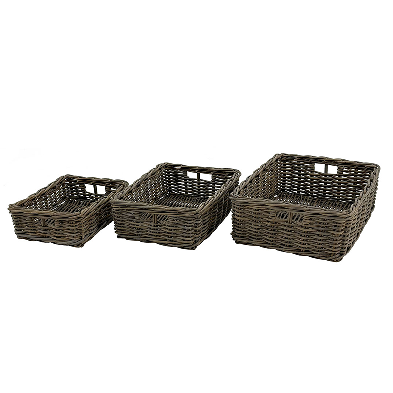 Costa Rattan Baskets – Set of 3