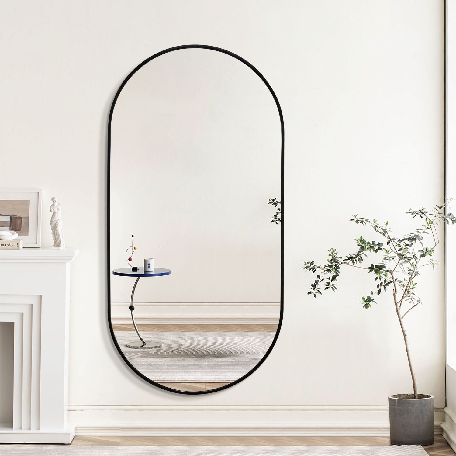 Titan Mirror OVAL BLACK – 100x200 cm