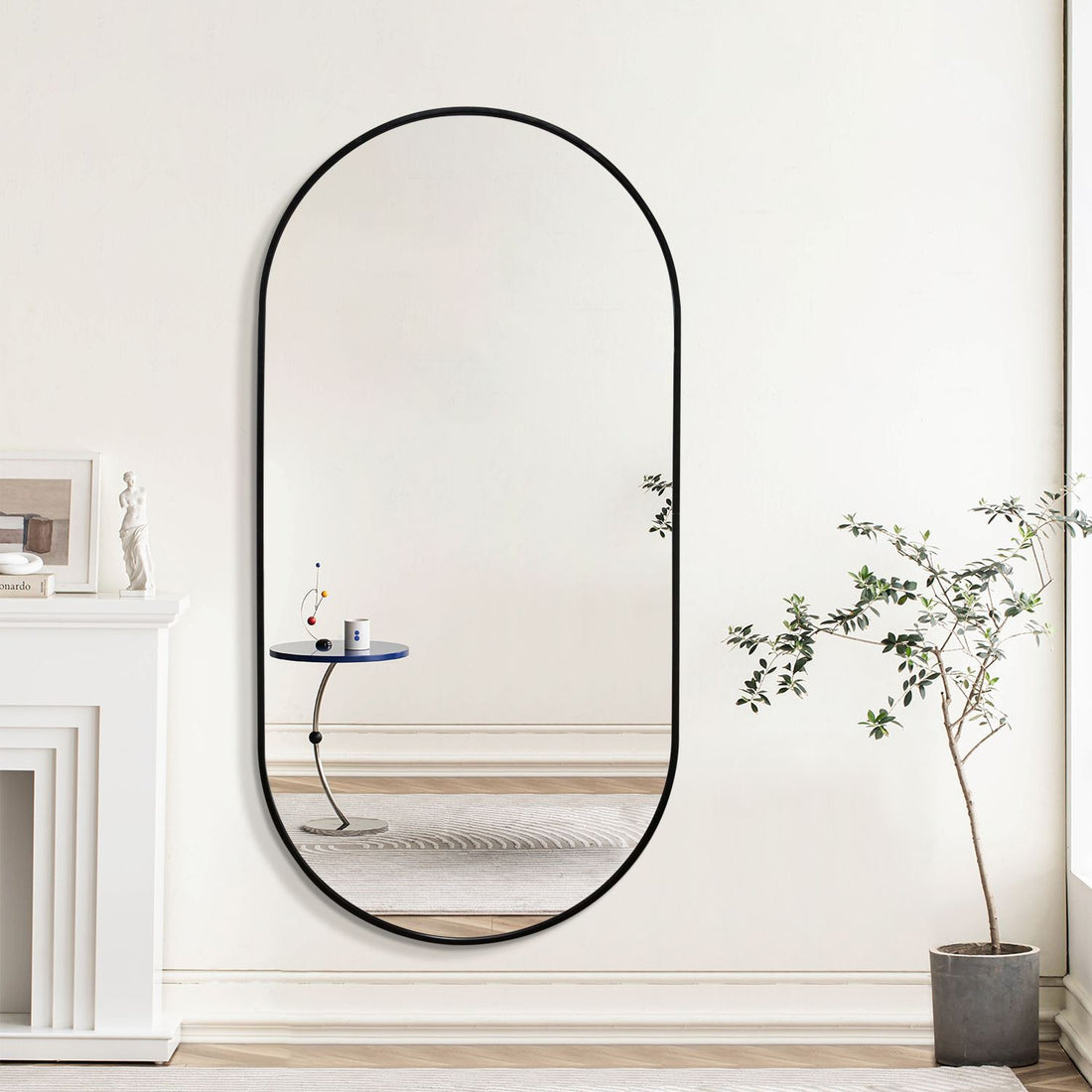 Titan Mirror OVAL BLACK – 100x200 cm