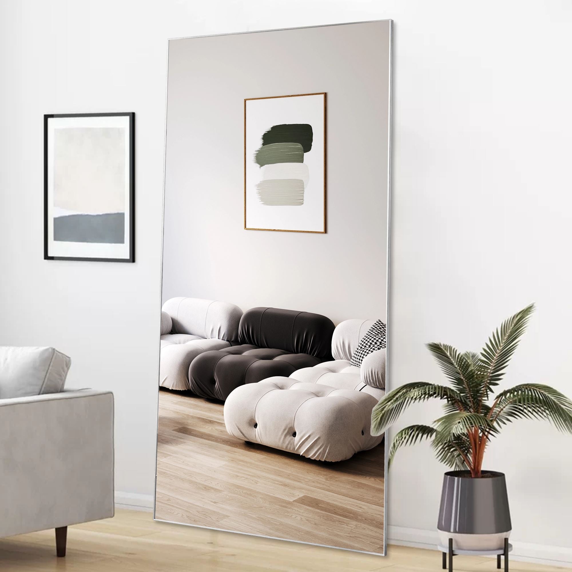 Miranda Mirror BRUSHED ALUMINIUM – 80x170 cm