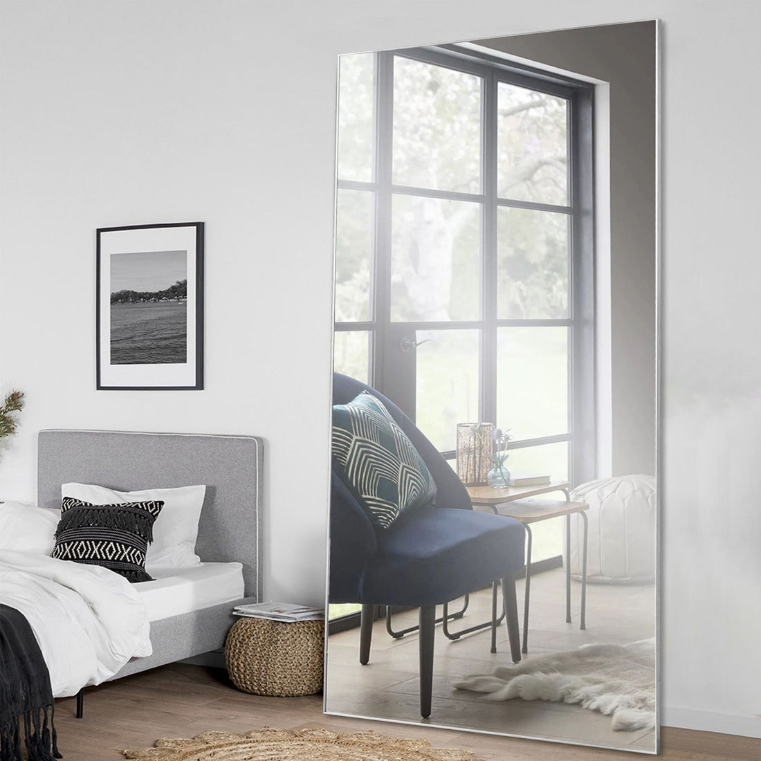 Miranda Mirror BRUSHED ALUMINIUM – 100x200 cm