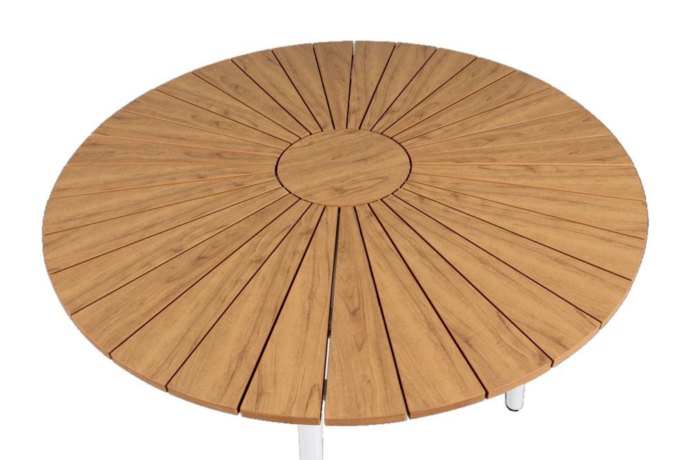 DaneLine Adam Garden Table WHITE NONWOOD – Ø110 cm