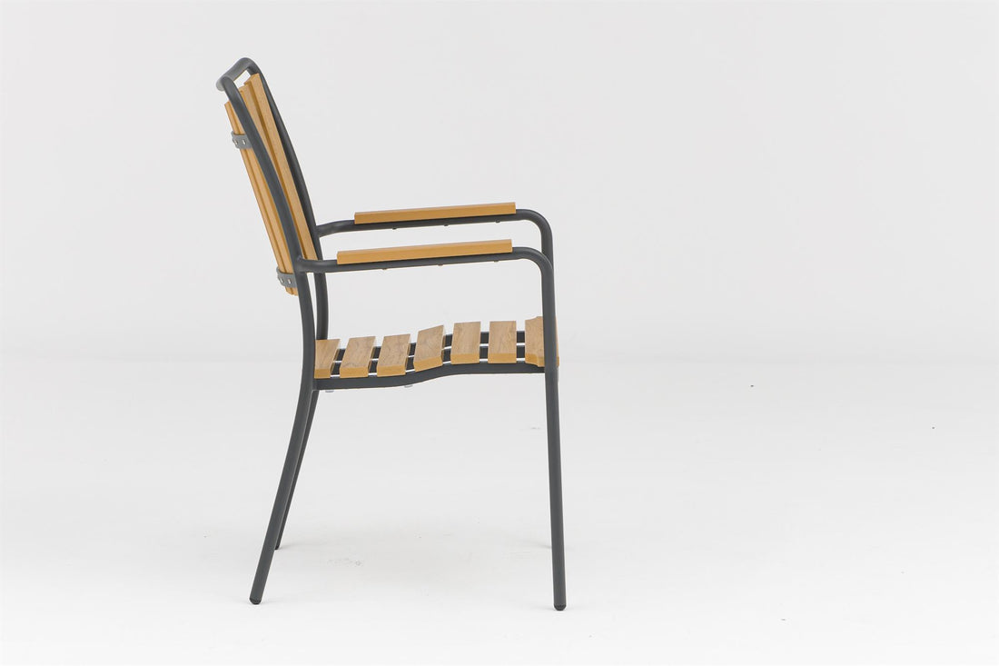 DaneLine Adam Stacking Chair GREY NONWOOD