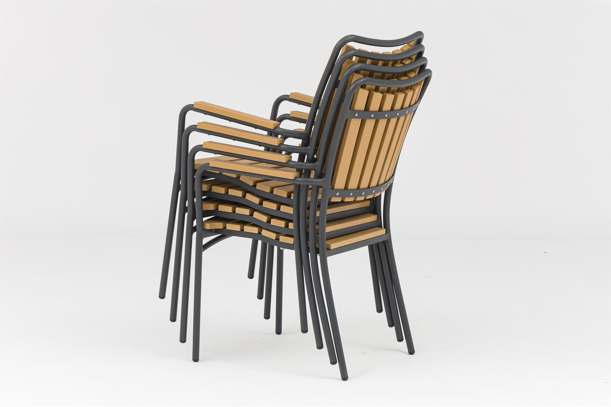 DaneLine Adam Stacking Chair GREY NONWOOD