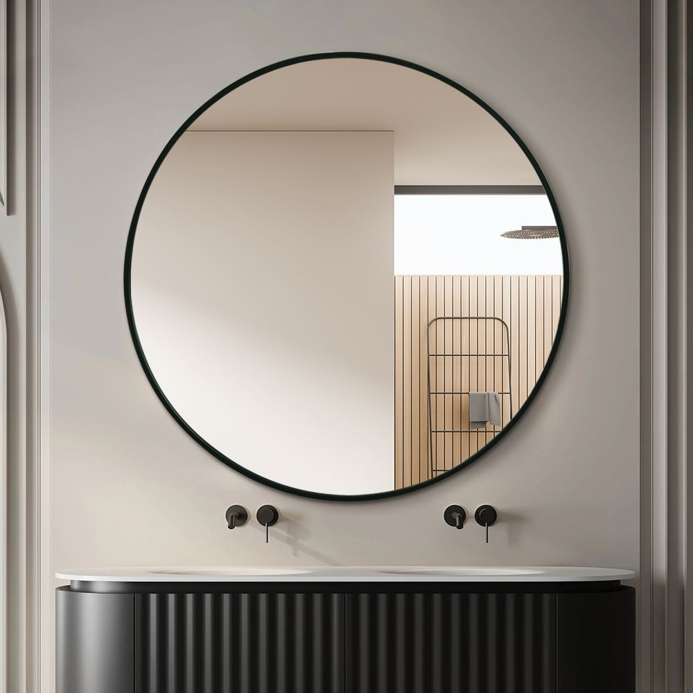 Mercury Mirror ROUND BLACK – Ø120 cm
