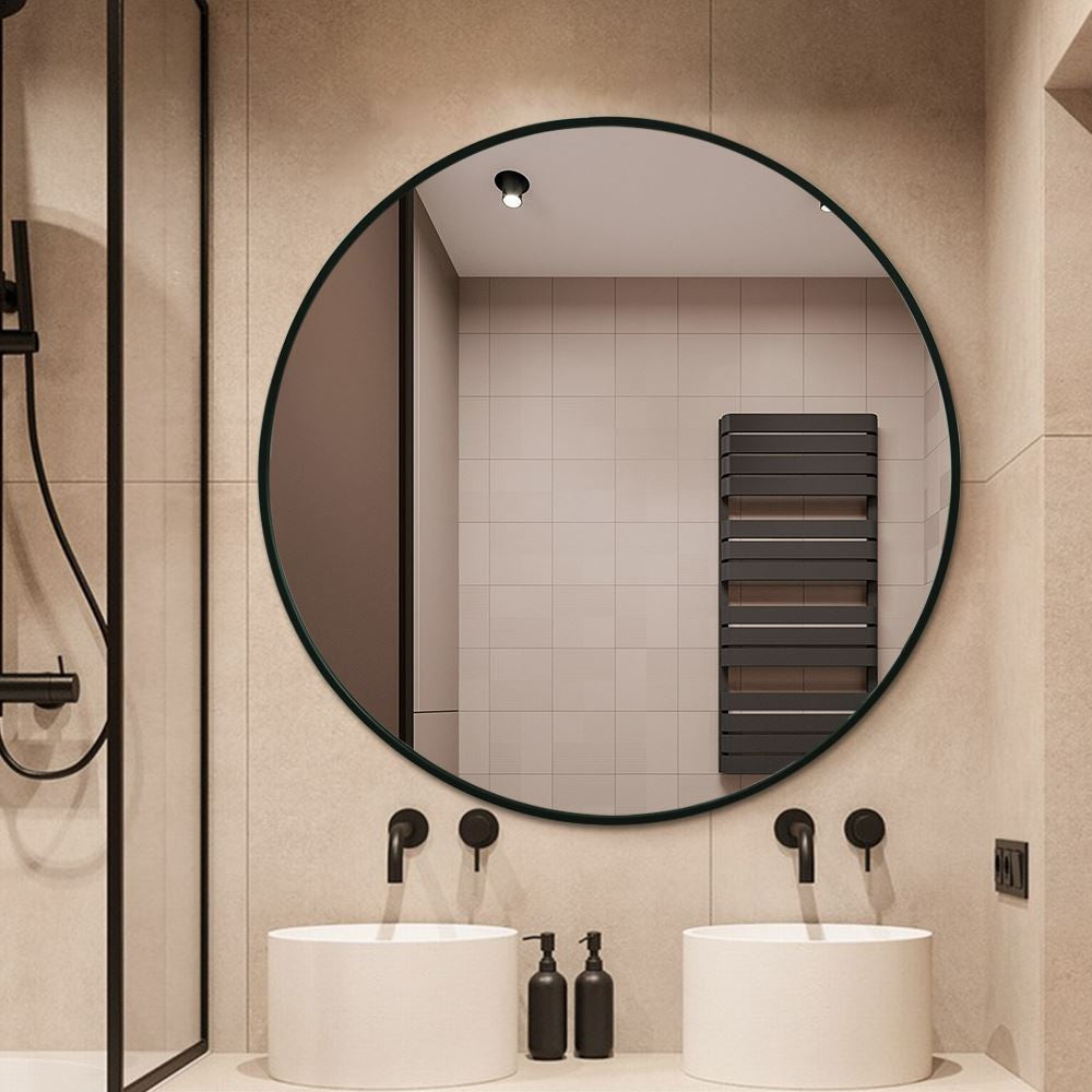 Mercury Mirror ROUND BLACK – Ø120 cm
