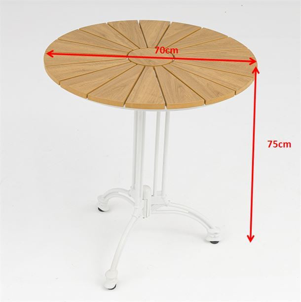 DaneLine Adam Café Table WHITE NONWOOD – 70 cm