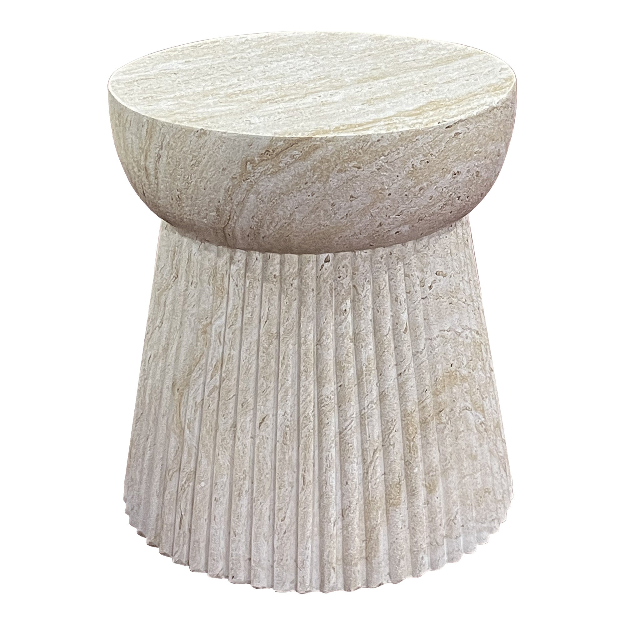 Bolette Side Table - Side Table, Fiberclay, Natural, Ø47.5x41 cm