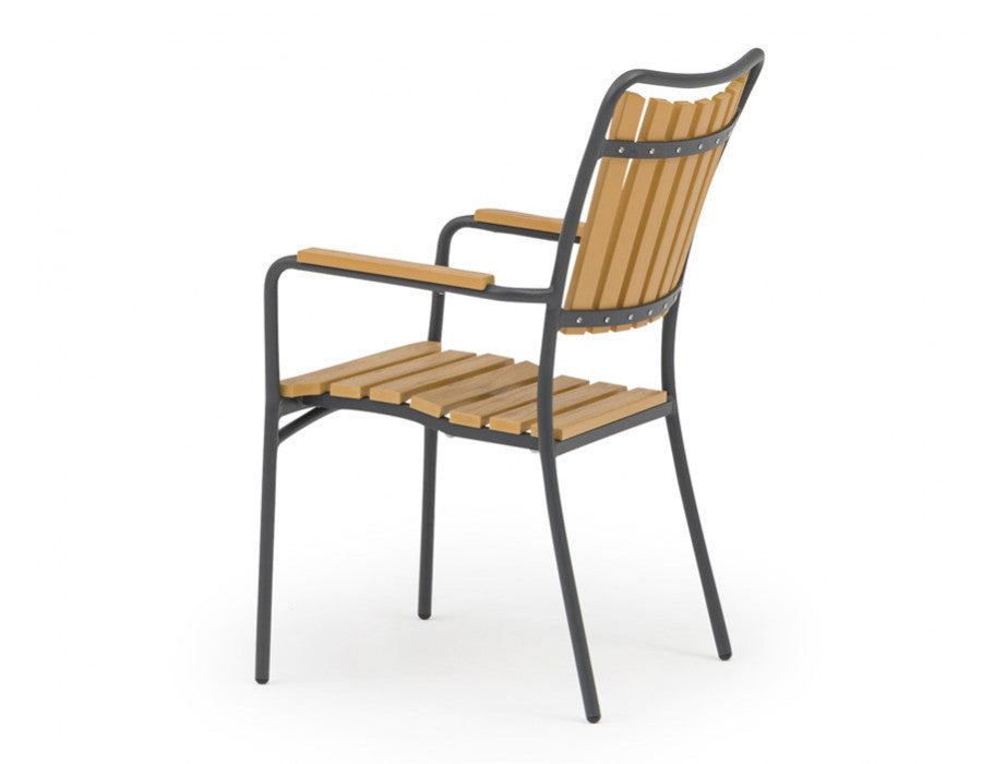 DaneLine Adam Garden Set NONWOOD GREY – 5 Chairs Ø130 cm