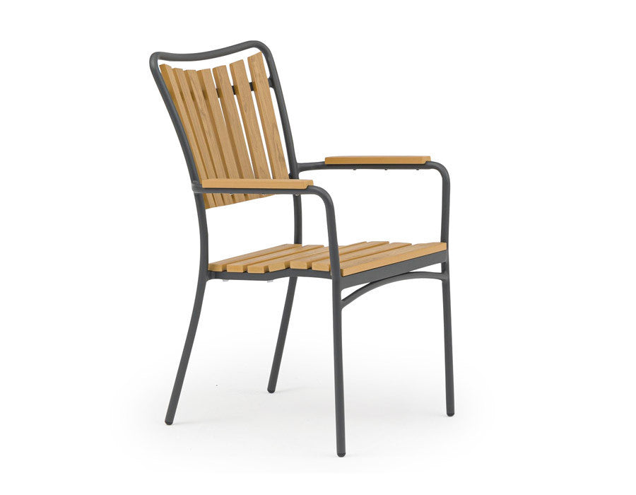 DaneLine Adam Garden Set NONWOOD GREY – 5 Chairs Ø130 cm