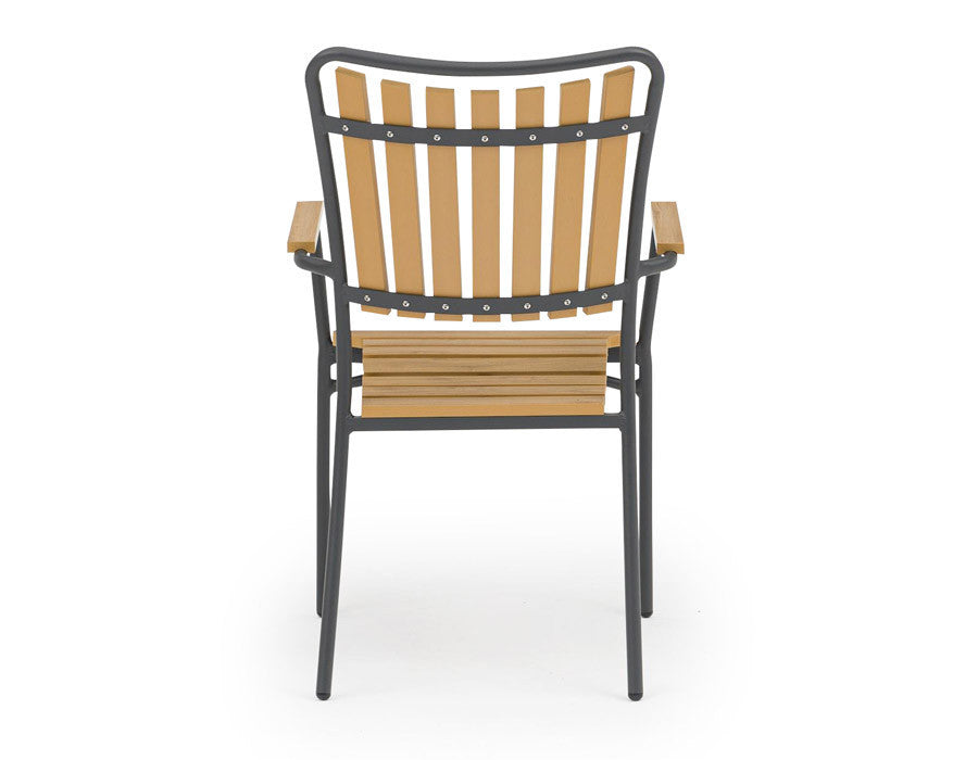 DaneLine Adam Garden Set NONWOOD GREY – 5 Chairs Ø130 cm