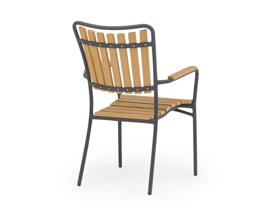 DaneLine Adam Garden Set NONWOOD GREY – 5 Chairs Ø130 cm