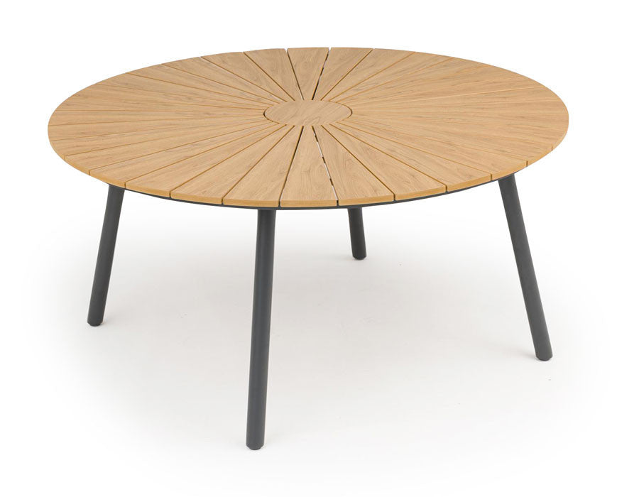 DaneLine Adam Garden Set NONWOOD GREY – 5 Chairs Ø130 cm