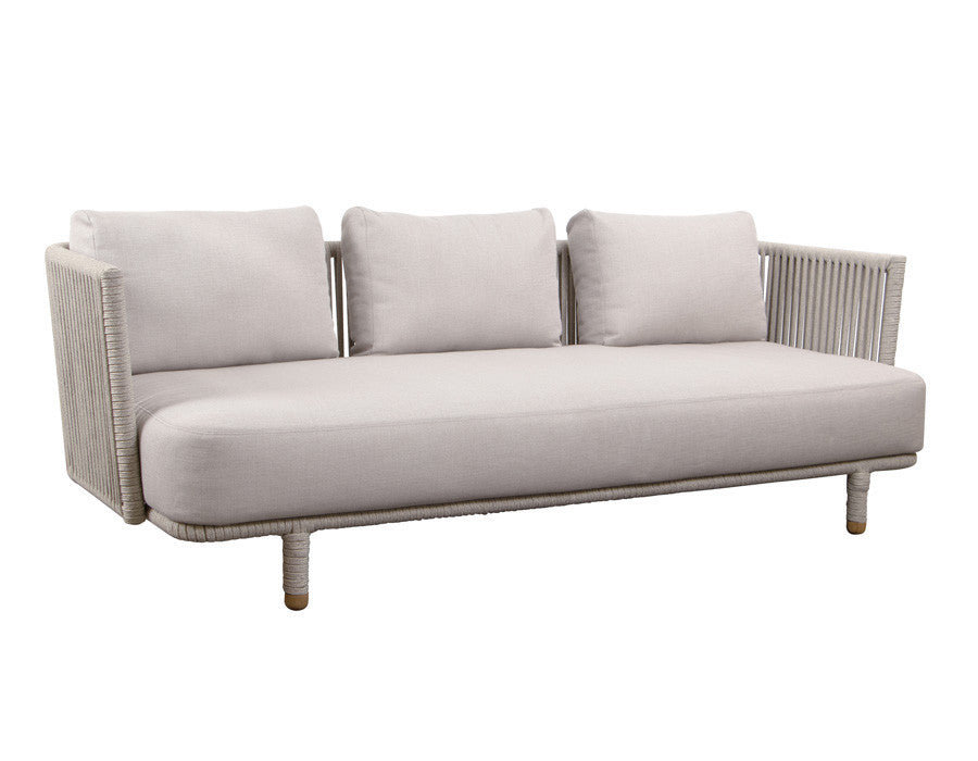 Cane-line Moments Sofa – 3 Pers. SAND – incl. True AirTouch Cushion Set