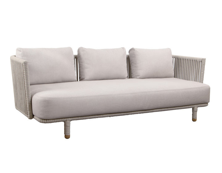 Cane-line Moments Sofa – 3 Pers. SAND – incl. True AirTouch Cushion Set